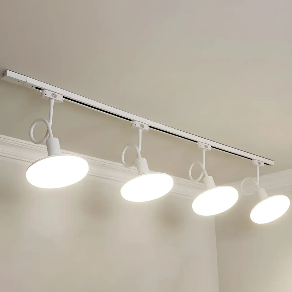 Faretto a binario LED moderno a 5 luci con testine regolabili