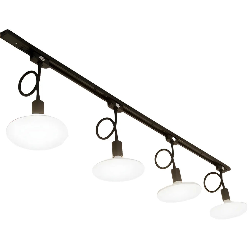 Faretto a binario LED moderno a 5 luci con testine regolabili