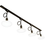 Faretto a binario LED moderno a 5 luci con testine regolabili