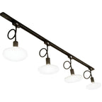 Faretto a binario LED moderno a 5 luci con testine regolabili