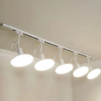 Faretto a binario LED moderno a 5 luci con testine regolabili