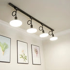 Faretto a binario LED moderno a 5 luci con testine regolabili