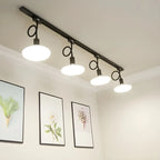 Faretto a binario LED moderno a 5 luci con testine regolabili