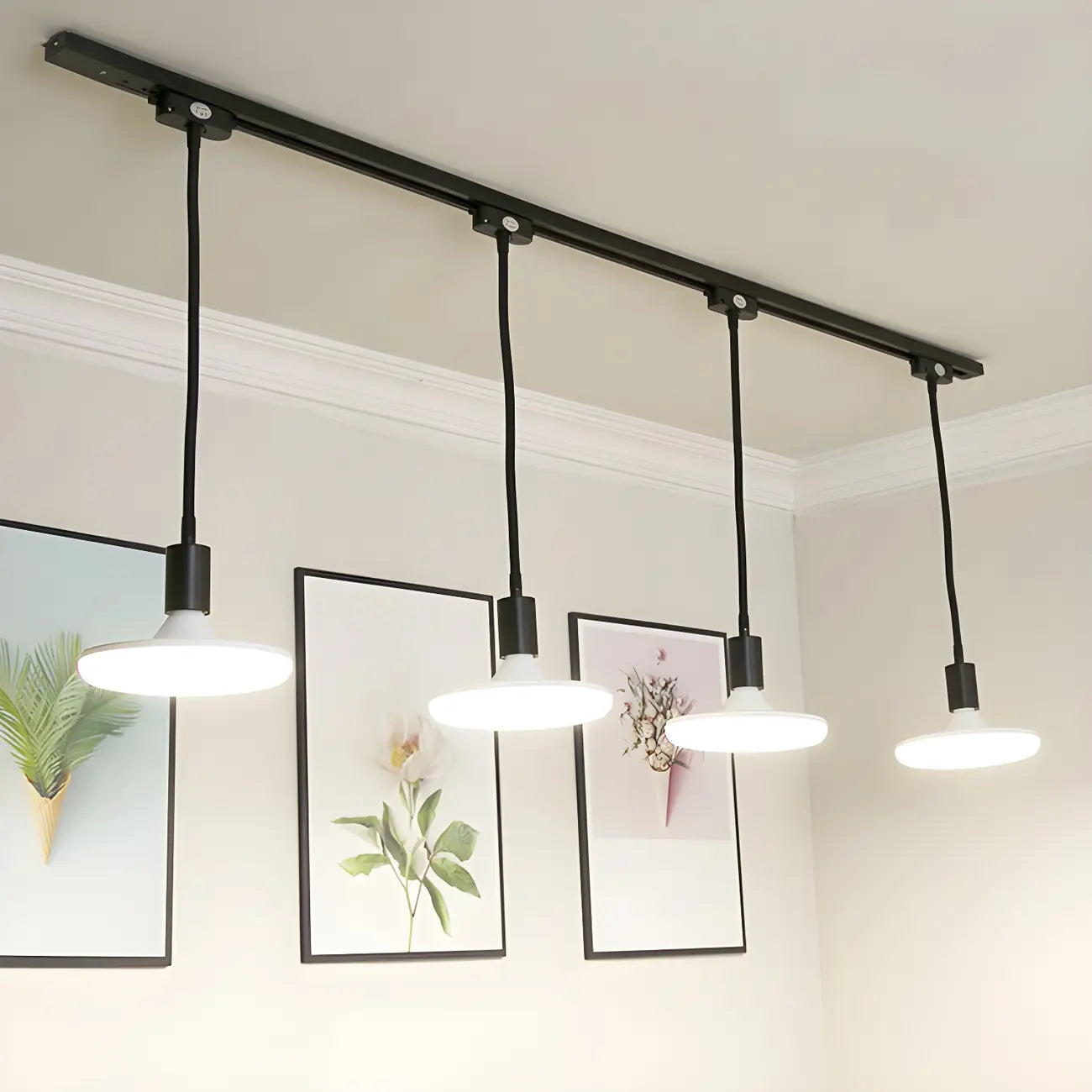 Faretto a binario LED moderno a 5 luci con testine regolabili