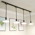 Faretto a binario LED moderno a 5 luci con testine regolabili