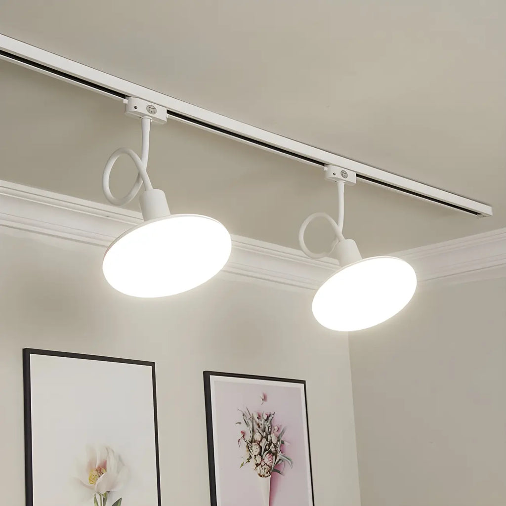 Faretto a binario LED moderno a 5 luci con testine regolabili