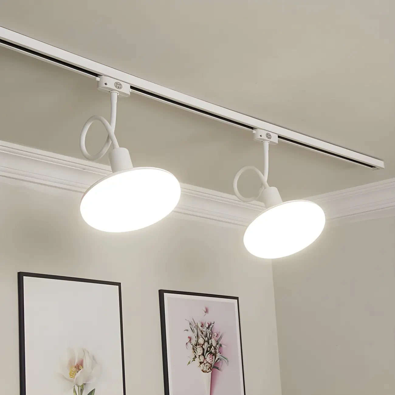 Faretto a binario LED moderno a 5 luci con testine regolabili