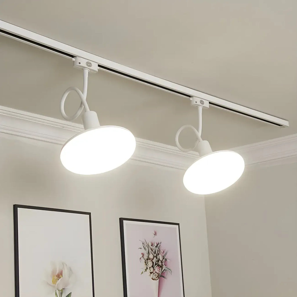 Faretto a binario LED moderno a 5 luci con testine regolabili