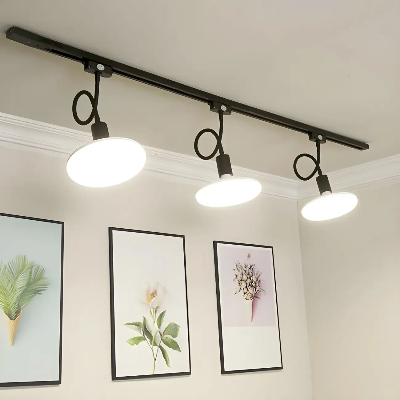Faretto a binario LED moderno a 5 luci con testine regolabili