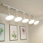 Faretto a binario LED moderno a 5 luci con testine regolabili