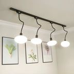 Faretto a binario LED moderno a 5 luci con testine regolabili