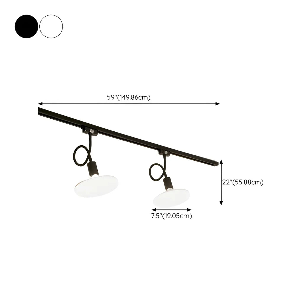 Faretto a binario LED moderno a 5 luci con testine regolabili