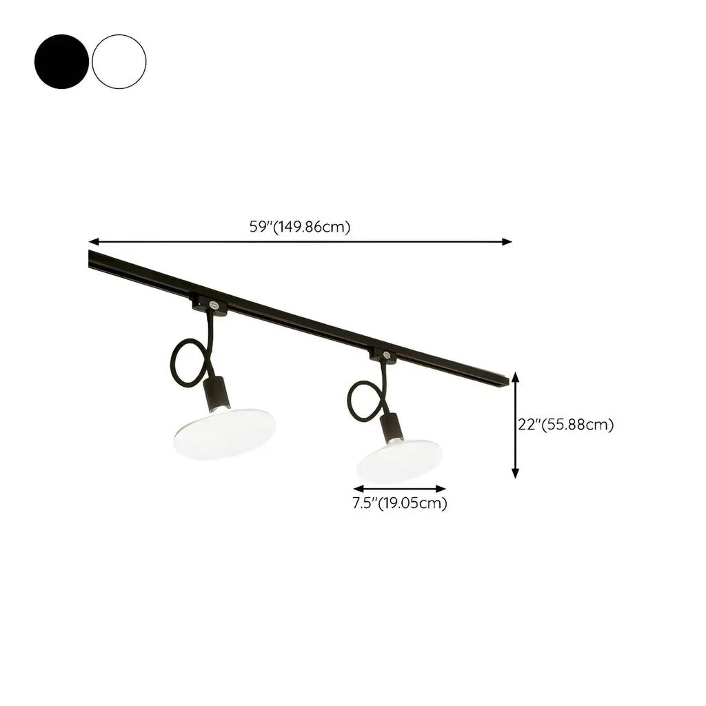 Faretto a binario LED moderno a 5 luci con testine regolabili