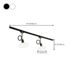 Faretto a binario LED moderno a 5 luci con testine regolabili