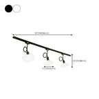 Faretto a binario LED moderno a 5 luci con testine regolabili