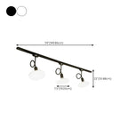 Faretto a binario LED moderno a 5 luci con testine regolabili