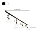 Faretto a binario LED moderno a 5 luci con testine regolabili