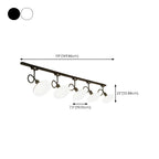 Faretto a binario LED moderno a 5 luci con testine regolabili