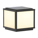 Lampes solaires d'extérieur modernes à bande noire cubique