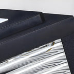 Lampes solaires d'extérieur modernes à bande noire cubique