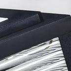 Lampes solaires d'extérieur modernes à bande noire cubique