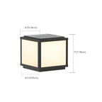 Lampes solaires d'extérieur modernes à bande noire cubique