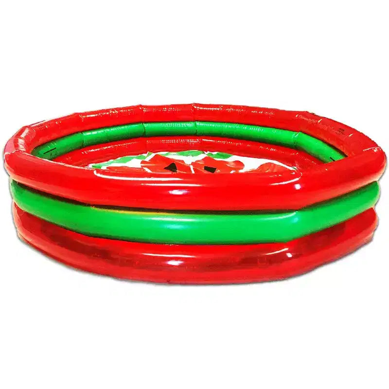 Hoovy Piscine gonflable facile à installer, 150 x 30 cm, 3 anneaux, capacité 200 L, motif pastèque, portable, pour enfants et adultes