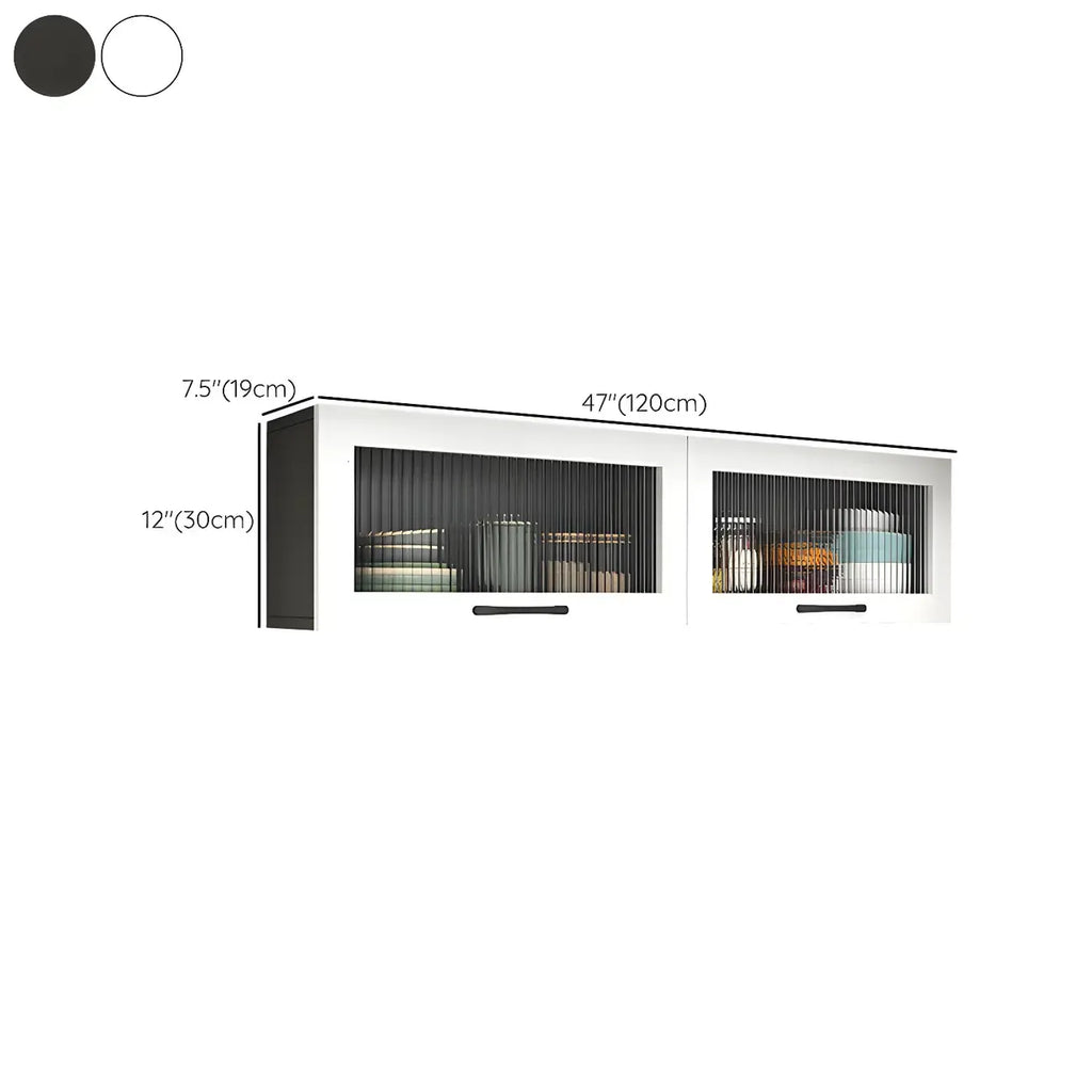 vaisselier mural en bois blanc pour cuisine