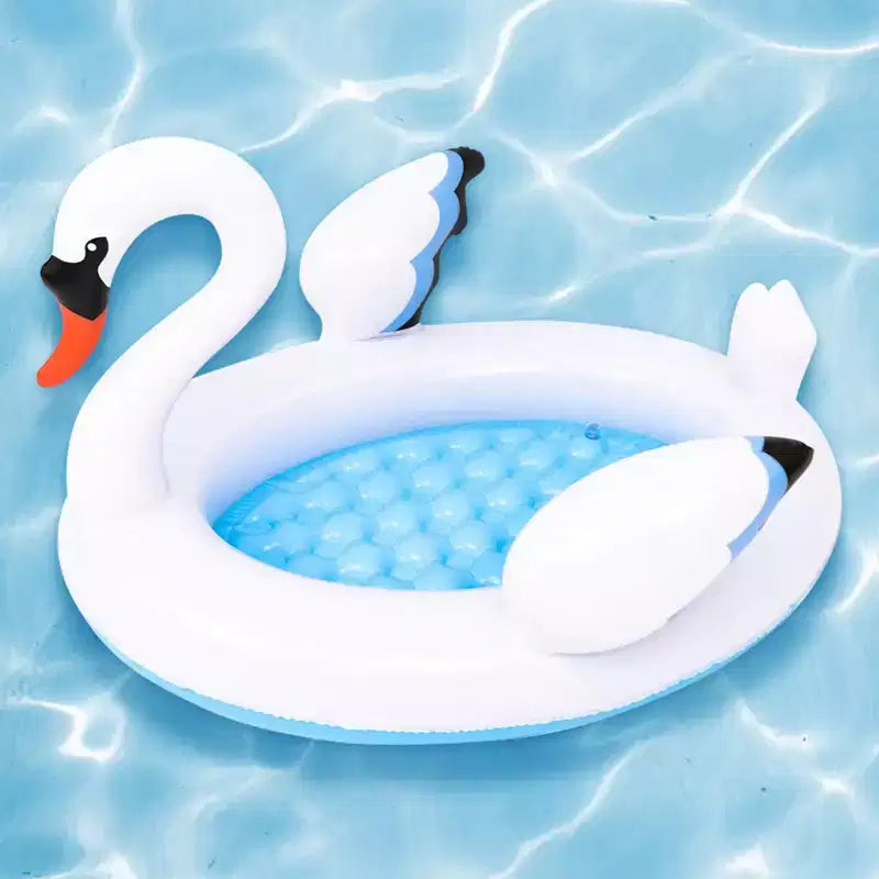 Piscine gonflable pour enfants Cygne Pool Central - 42,5 - Blanc et bleu