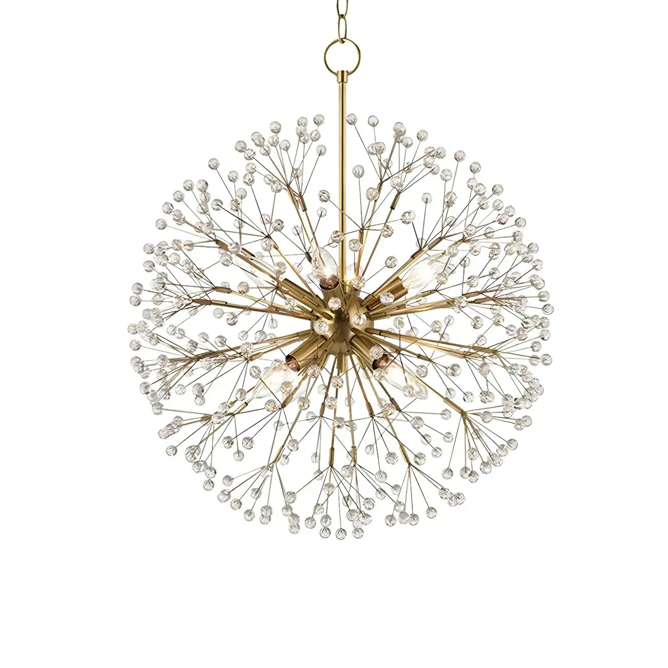 Lustre moderne Sputnik en cristal doré réglable, à motif d'étoile, réglable