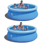 JJLeisure 8' x 25 Prompt Set Inflatable Outdoor Backyard Swimming Pool (2 Pack)