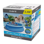 Ensemble piscine gonflable JLeisure 2,44 m Prompt Set avec pompe à filtre à cartouche pour piscine