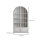 Vitrine moderne cintrée en bois et porte vitrée