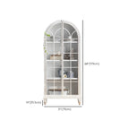 Vitrine moderne cintrée en bois et porte vitrée