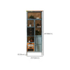 Vitrine moderne cintrée en bois et porte vitrée