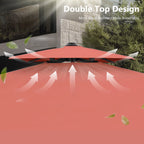 MAISON ARTS Parasol déporté hydraulique automatique 3,6 m avec mât en aluminium et rotation à 360 degrés