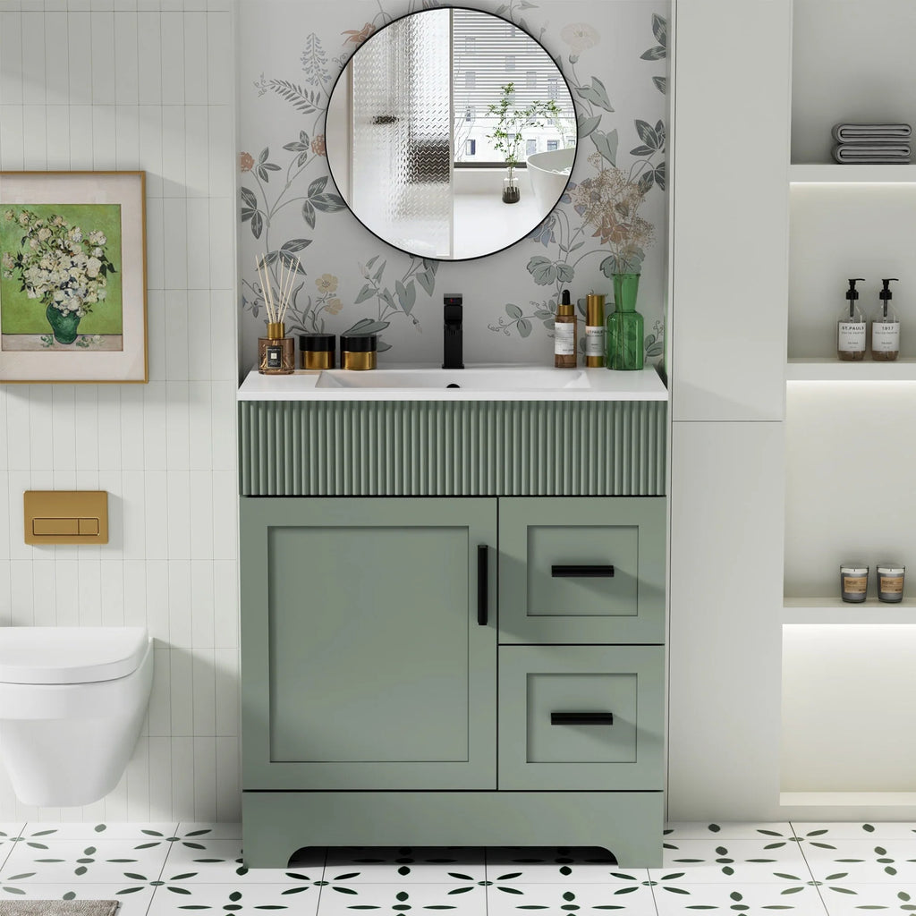 Ensemble meuble-lavabo Wavy Line 30/36/48 avec lavabo et robinet