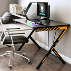 Costway Bureau Gaming Ordinateur Portable Table de Travail Ergonomique Maison Bureau Neuf