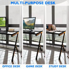 Costway Bureau Gaming Ordinateur Portable Table de Travail Ergonomique Maison Bureau Neuf
