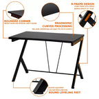 Costway Bureau Gaming Ordinateur Portable Table de Travail Ergonomique Maison Bureau Neuf
