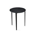 Table basse ronde en bois noir de style scandinave chic