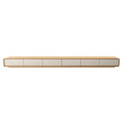 Mobile TV sospeso lungo 79, in legno naturale, con cassetti