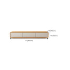 Mobile TV sospeso lungo 79, in legno naturale, con cassetti