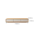 Mobile TV sospeso lungo 79, in legno naturale, con cassetti