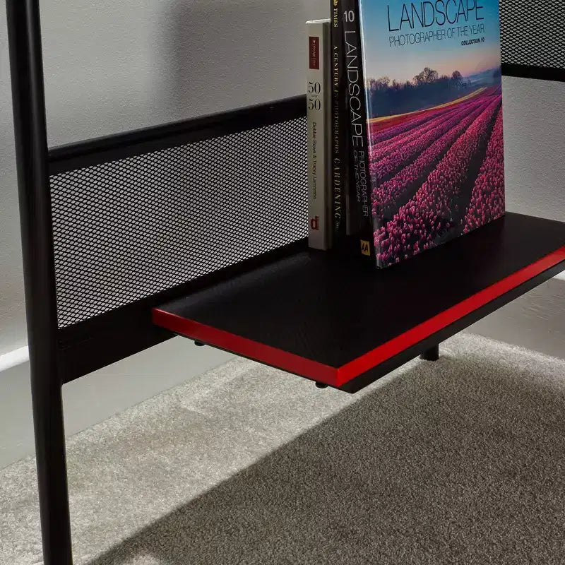 Scrivania da gioco in rete iCarus con ripiano in legno - X Rocker