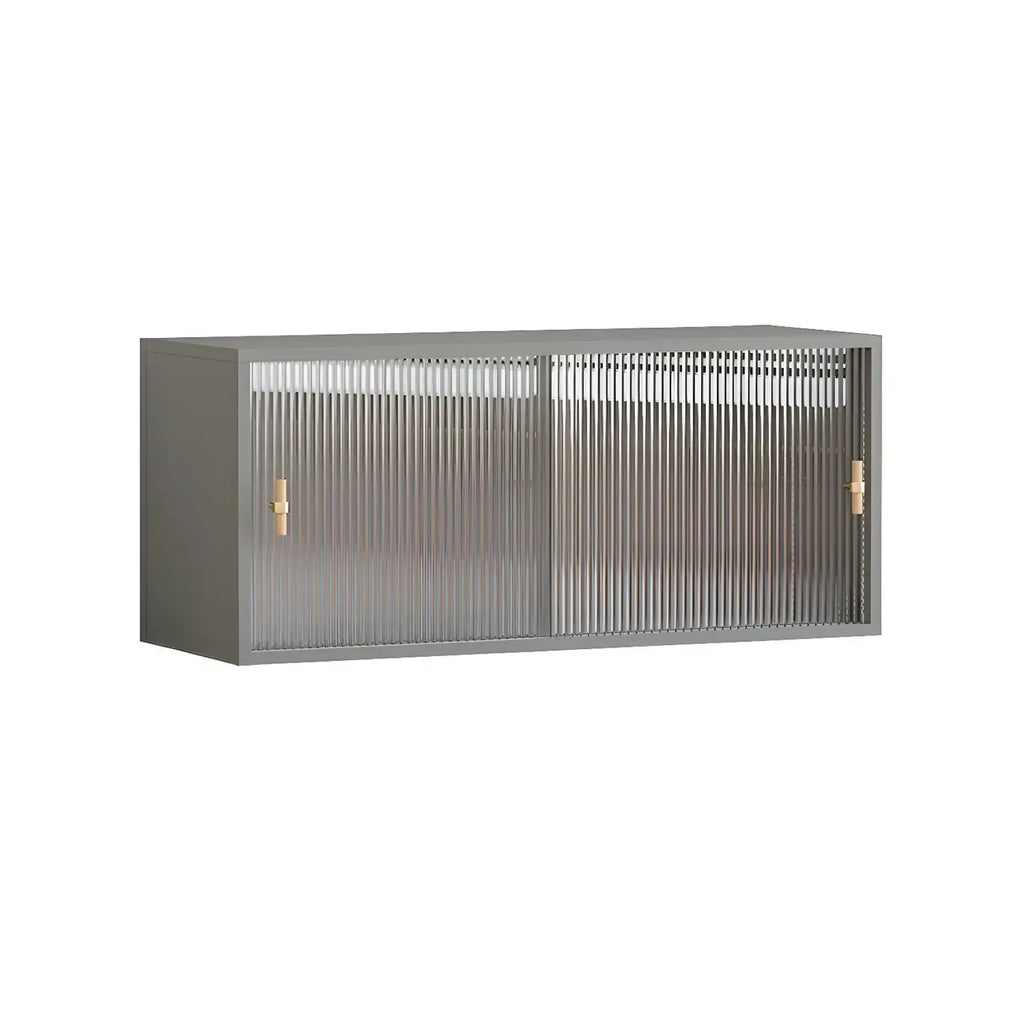 Vitrine rectangulaire en bois et porte vitrée pour salon