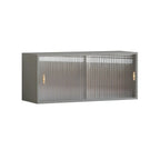 Vitrine rectangulaire en bois et porte vitrée pour salon
