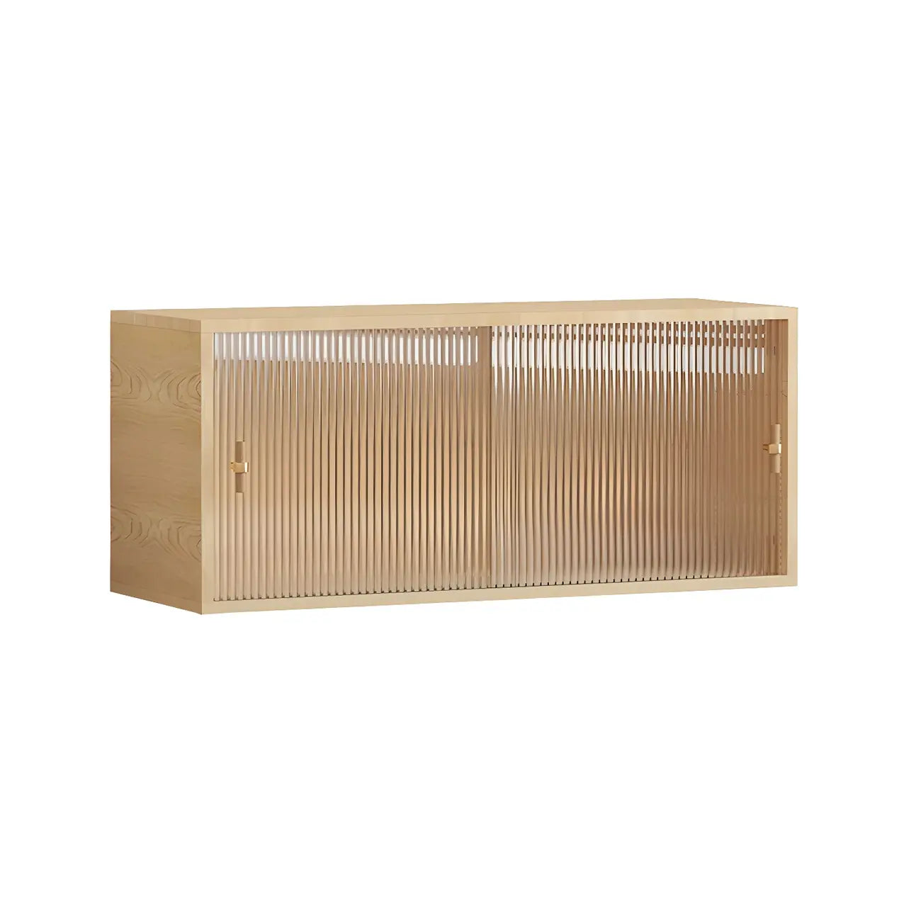 Vitrine rectangulaire en bois et porte vitrée pour salon
