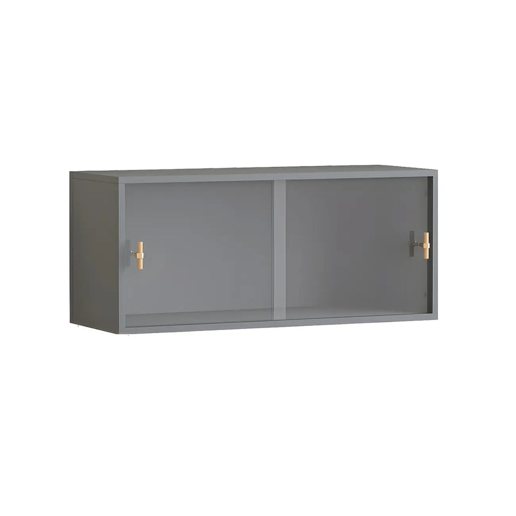 Vitrine rectangulaire en bois et porte vitrée pour salon