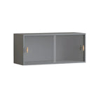 Vitrine rectangulaire en bois et porte vitrée pour salon